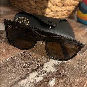 Ray-Ban Tortoise Shell Sunglasses with Black Case